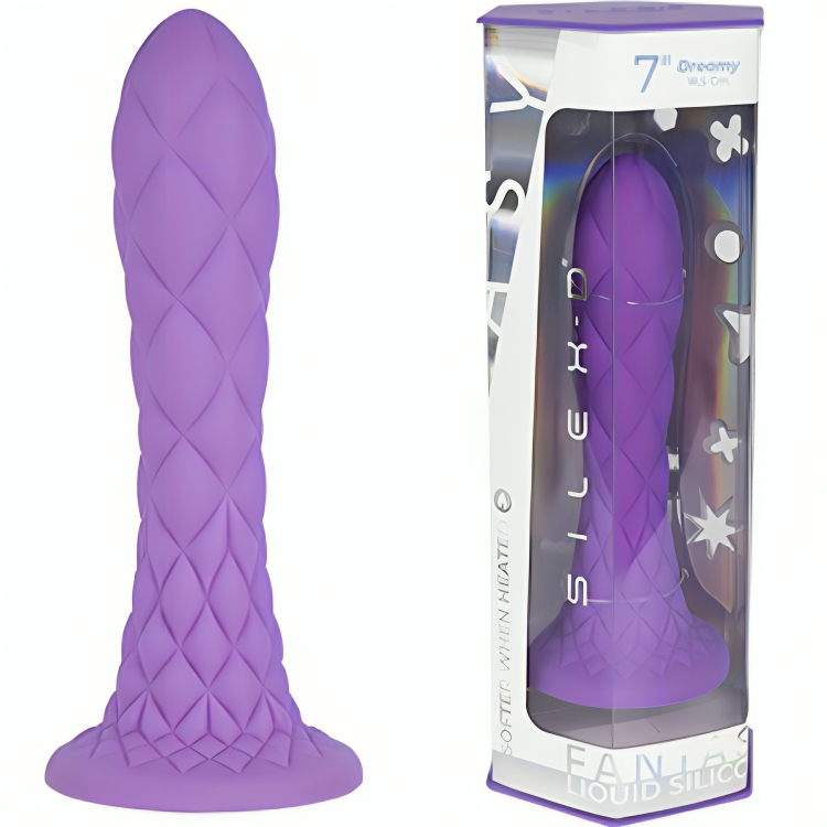 SILEXD – DREAMY DILDO FANTASY SILICONA LIQUIDA TERMOREACTIVO VIOLETA 18.5 CM