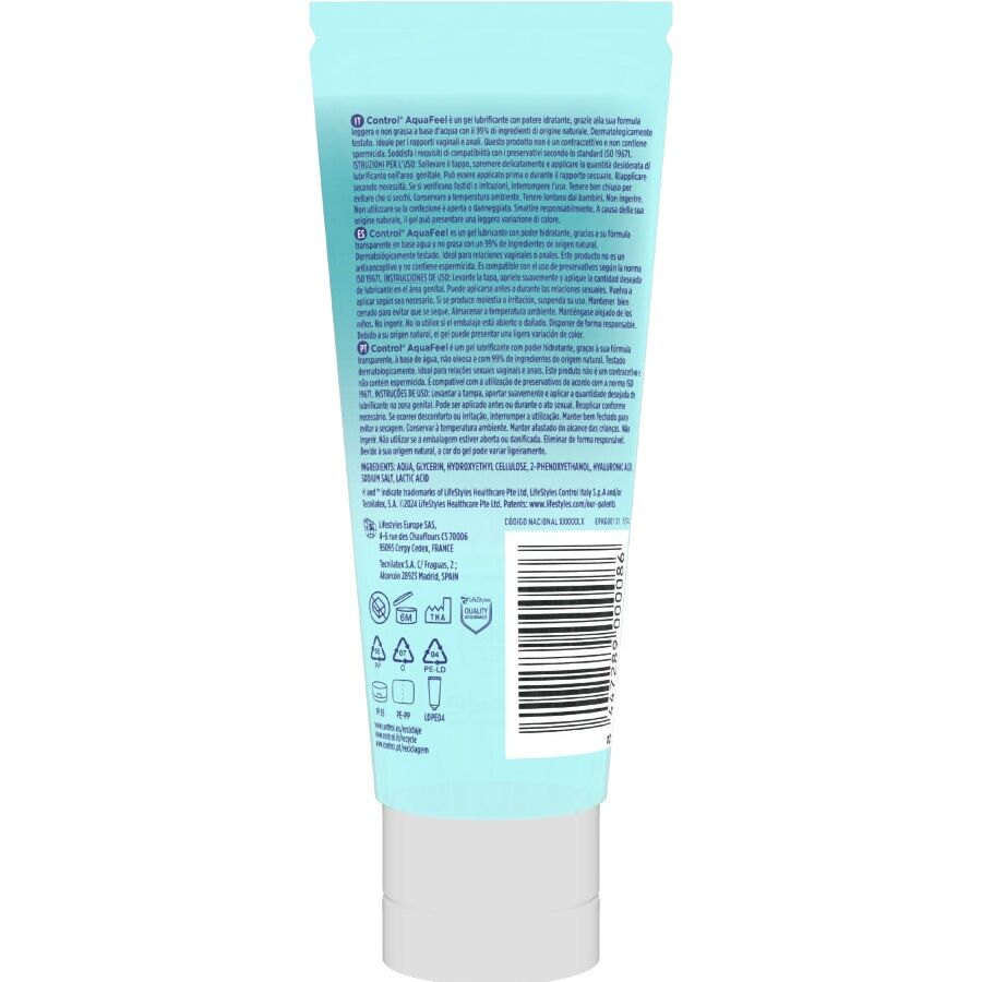CONTROL – AQUAFEEL LUBRICANT WITH HYALURONIC ACID 80 ML