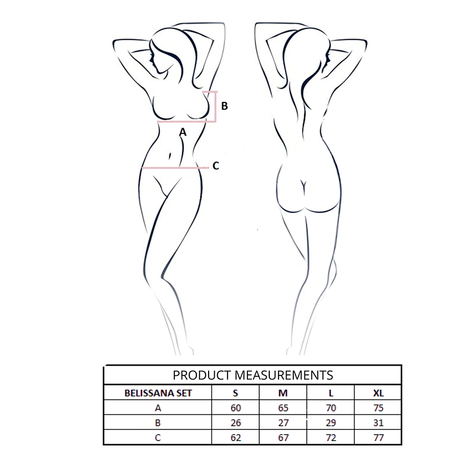 PASSION - BELISSANA BRA + THONG SET BLACK S/M - Image 4