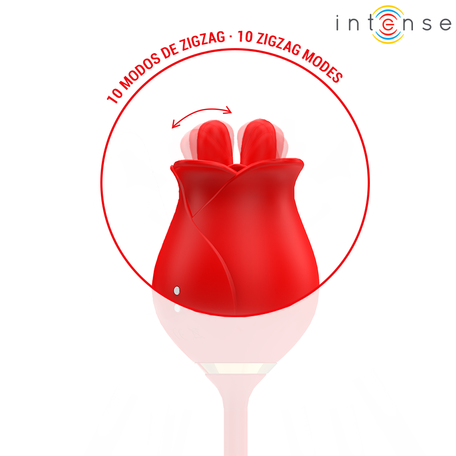 INTENSE - MELANIE DOUBLE CLITORIS STIMULATOR WITH ZIGZAG TONGUE - Image 5