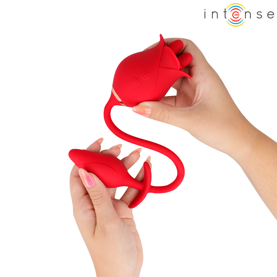 INTENSE - MELANIE DOUBLE CLITORIS STIMULATOR WITH ZIGZAG TONGUE - Image 4