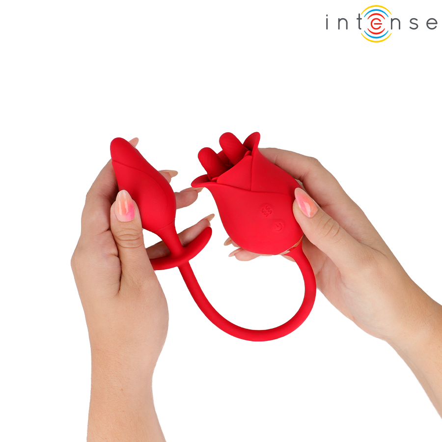 INTENSE – MELANIE DOUBLE CLITORIS STIMULATOR WITH ZIGZAG TONGUE