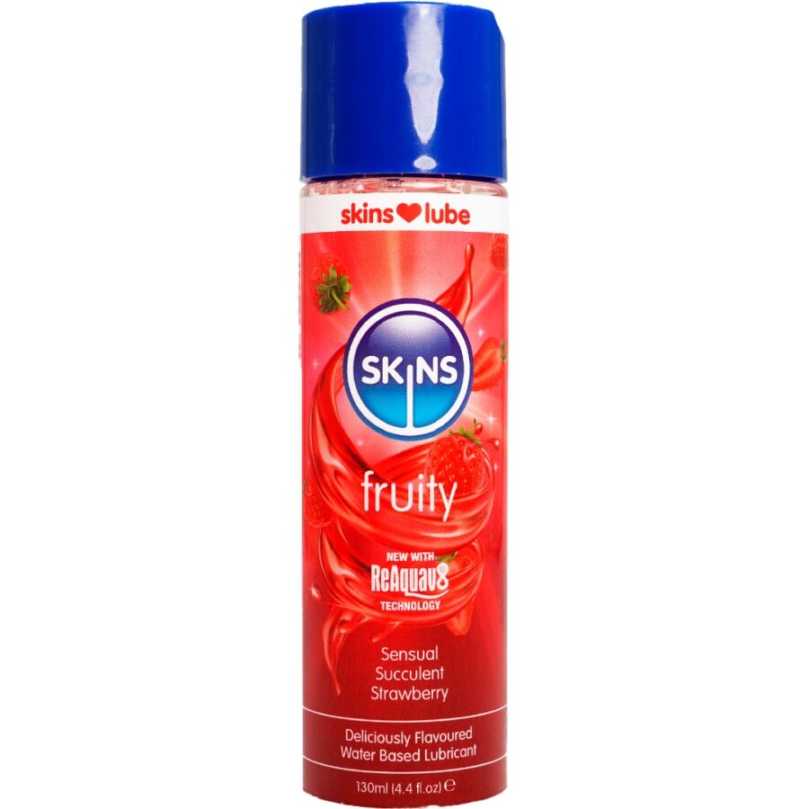 SKINS – FRUITY WATER-BASED LUBRICANT STRAWBERRY 130 ML