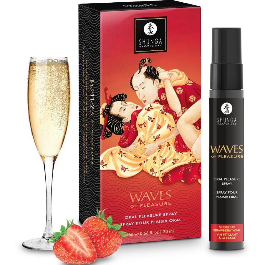SHUNGA – WAVES PLEASURE SPRAY ORAL SEDUCTIVE STRAWBERRY 20 ML