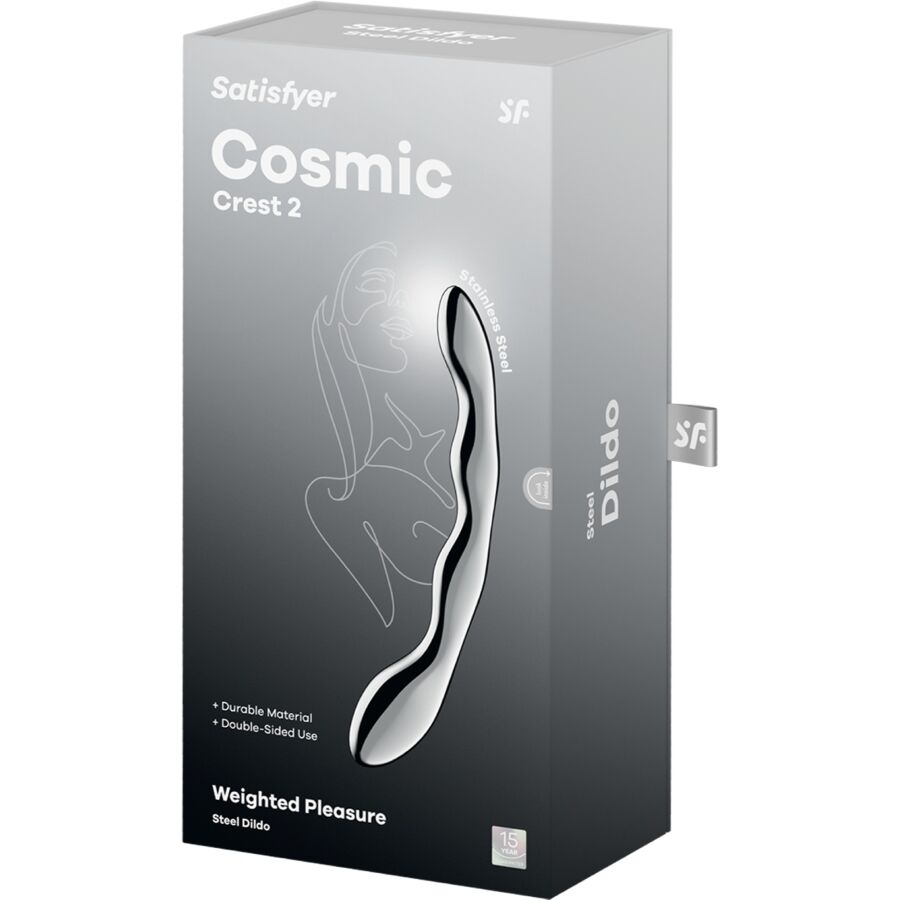 SATISFYER - COSMIC CREST 2 STAINLESS STEEL DOUBLE-ENDED DILDO - Image 5