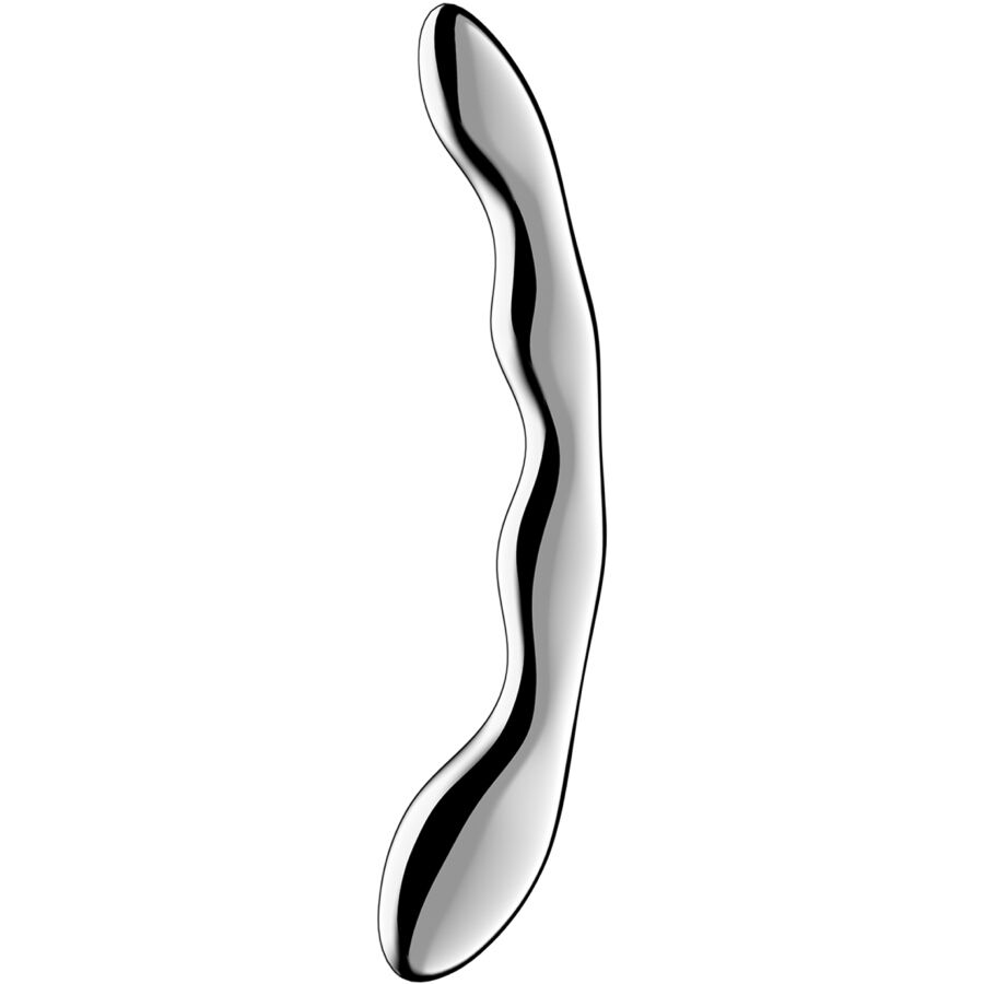 SATISFYER – COSMIC CREST 2 STAINLESS STEEL DOUBLE-ENDED DILDO