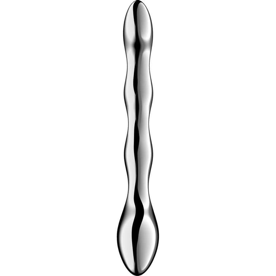 SATISFYER – COSMIC CREST 2 STAINLESS STEEL DOUBLE-ENDED DILDO