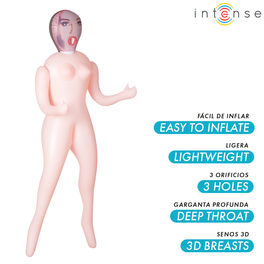 INTENSE DOLLS – MONIQUE INFLATABLE DOLL WITH THREE ORIFICES