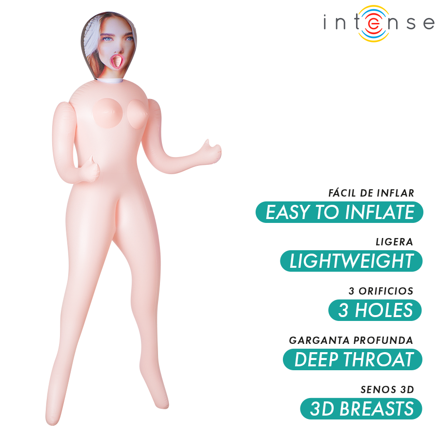 INTENSE DOLLS – NICOLE INFLATABLE DOLL WITH THREE ORIFICES