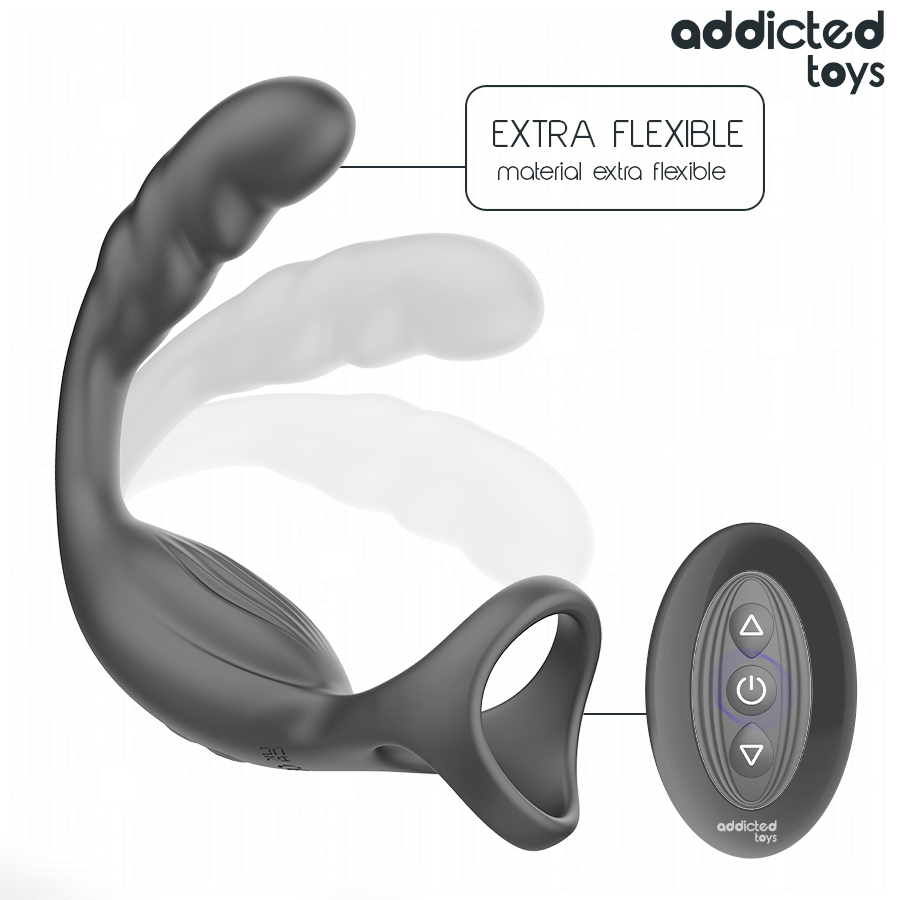 ADDICTED TOYS – DUAL PROSTATIC COCK RING REMOTE CONTROL