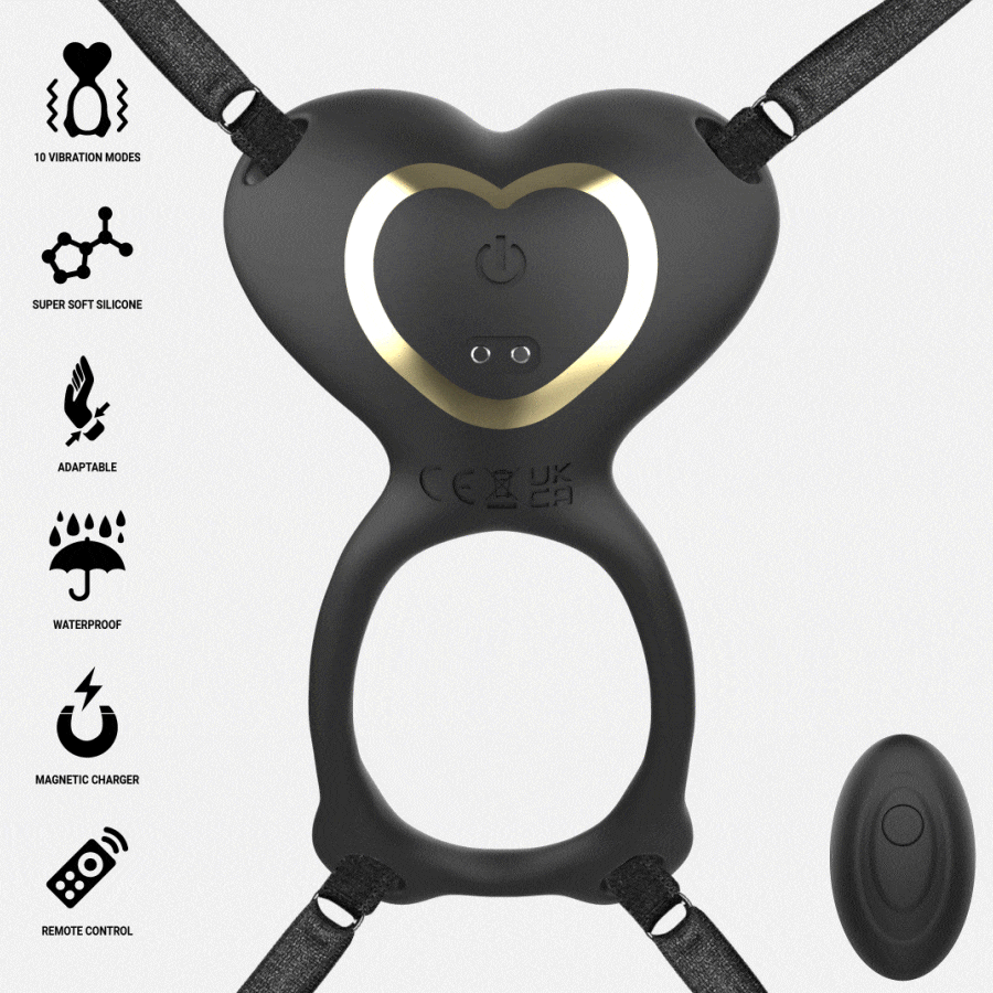 IBIZA – HEART PANTY COUPLE VIBRATOR REMOTE CONTROL