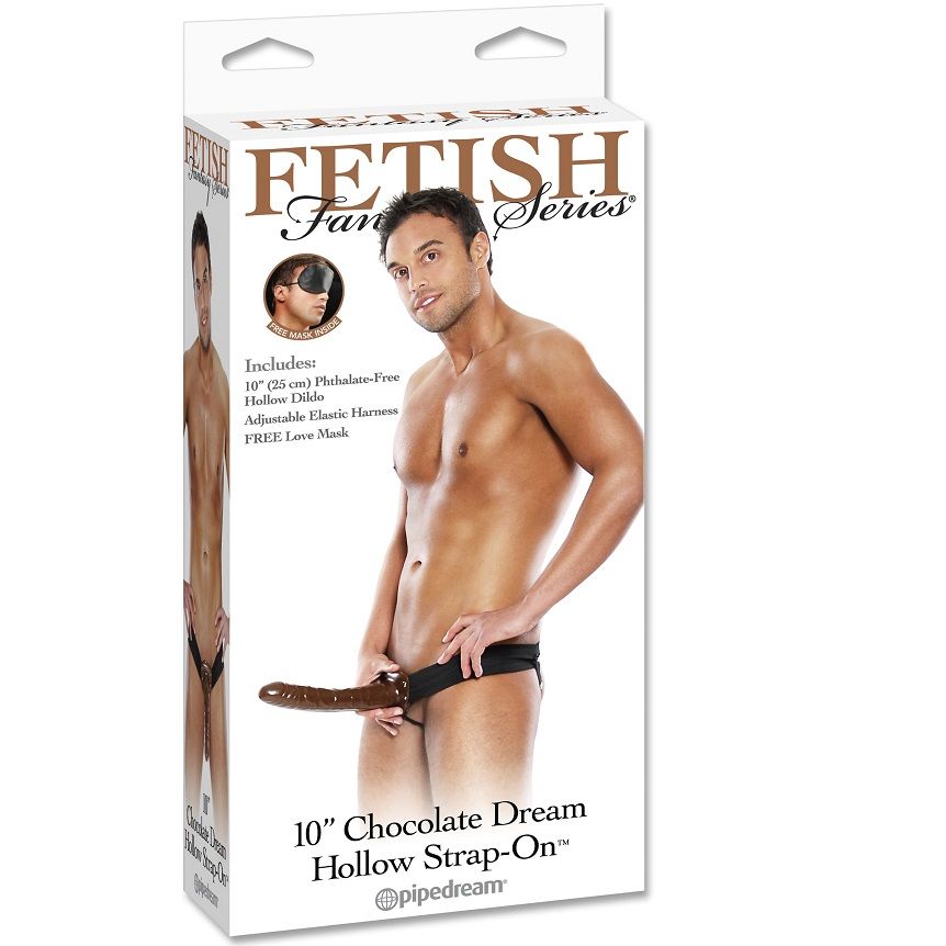 FETISH FANTASY SERIES – CHOCOLATE DREAM HOLLOW STRAP-ON