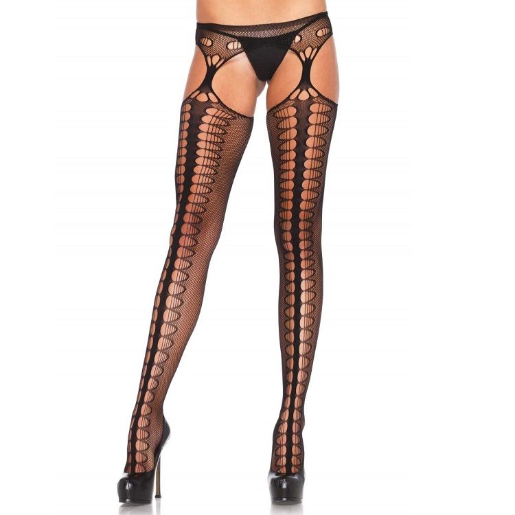 LEG AVENUE – TIGHTS WITH GARTER EXCLUSIVE BLACK