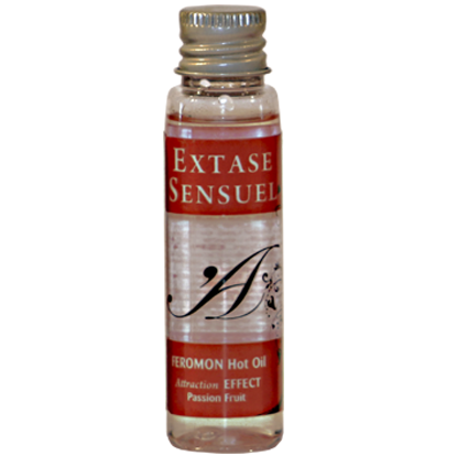 EXTASE SENSUAL – HEAT EFFECT MASSAGE OIL WITH PASSION FRUIT PHEROMONES TRAVEL 35 ML