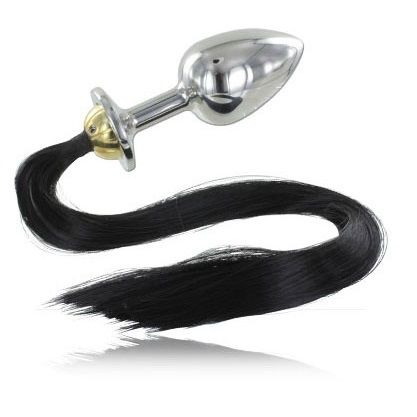 METAL HARD – STEEL ANAL PLUG WITH TAIL 8.89CM
