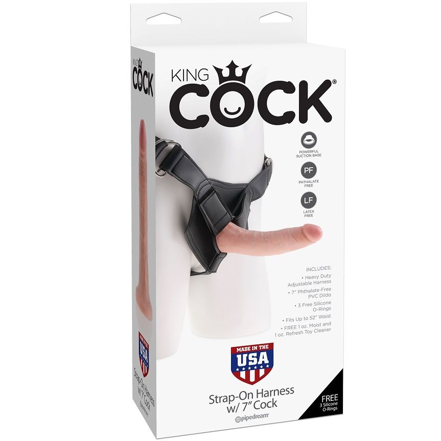 KING COCK - HARNESS WITH REALISTIC PENIS NATURAL 17.8 CM - Image 4