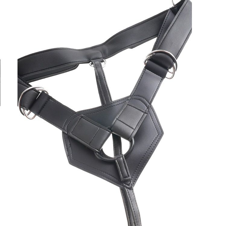 KING COCK – HARNESS WITH REALISTIC PENIS BROWN 20.3 CM