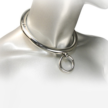 METAL HARD – BDSM NECKLACE WITH RING 18CM