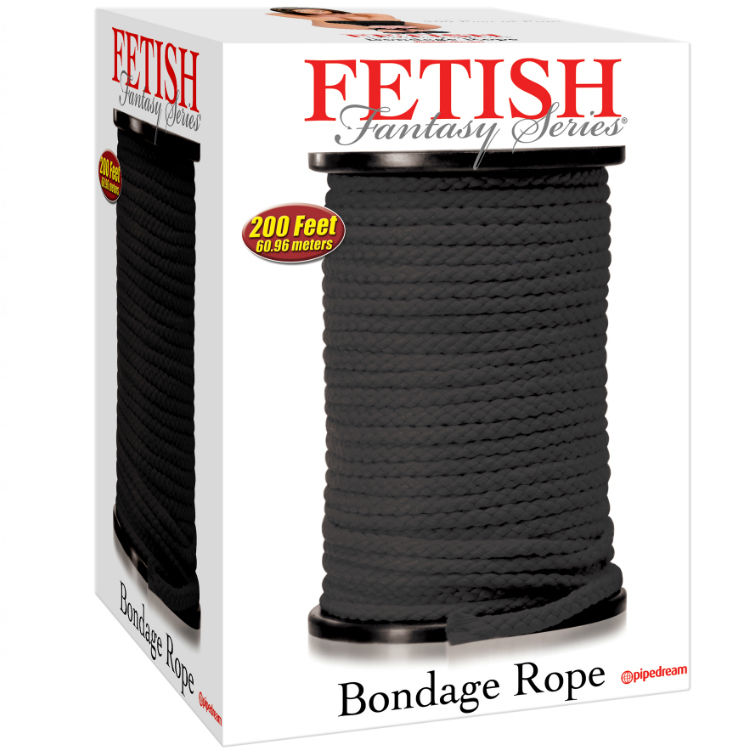 FETISH FANTASY SERIES – SERIES BONDAGE ROPE BLACK 60.96 METERS