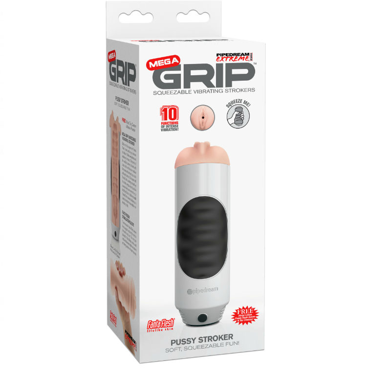 EXTREME TOYZ – PIPEDREAM MEGA GRIP VAGINA MASTURBATOR VIBRATOR