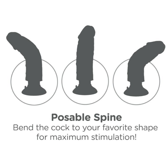 KING COCK - 25.5 CM VIBRATING COCK FLESH - Image 4