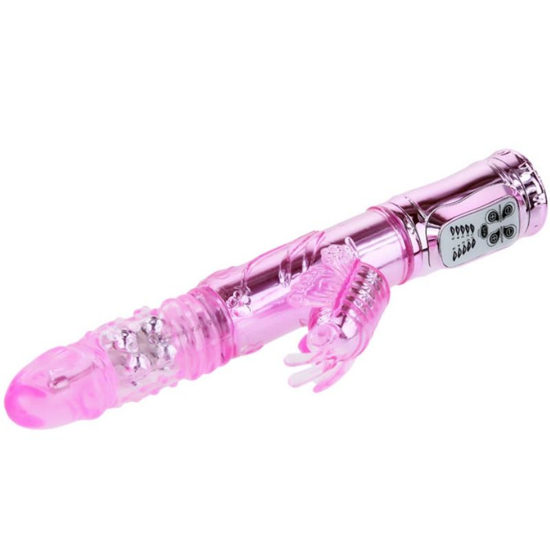 BAILE – RECHARGEABLE VIBRATOR WITH ROTATION AND THROBBING BUTTERF STIMULATOR