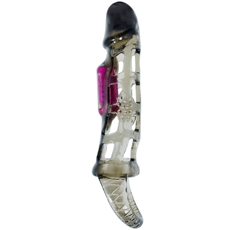 BAILE – PENIS EXTENSION SLEEVE WITH VIBRATION AND STRAP 13.5 CM