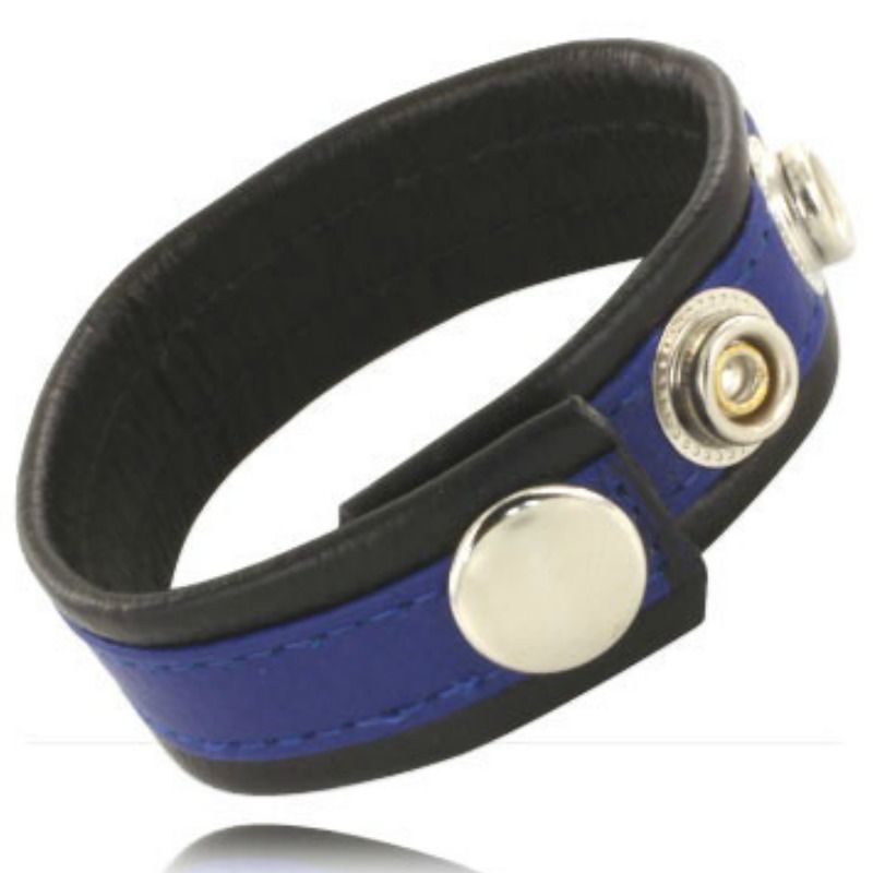 LEATHER BODY – ADJUSTABLE LEATHER STRAP FOR PENIS BLUE-BLACK