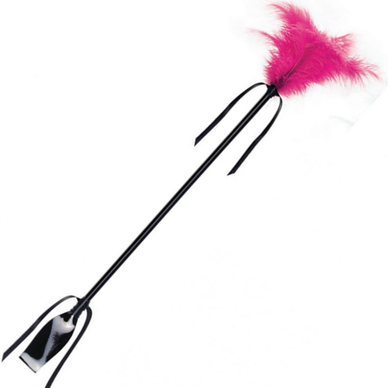 SECRETPLAY – BLACK AND FUCHSIA WHIP  FEATHER