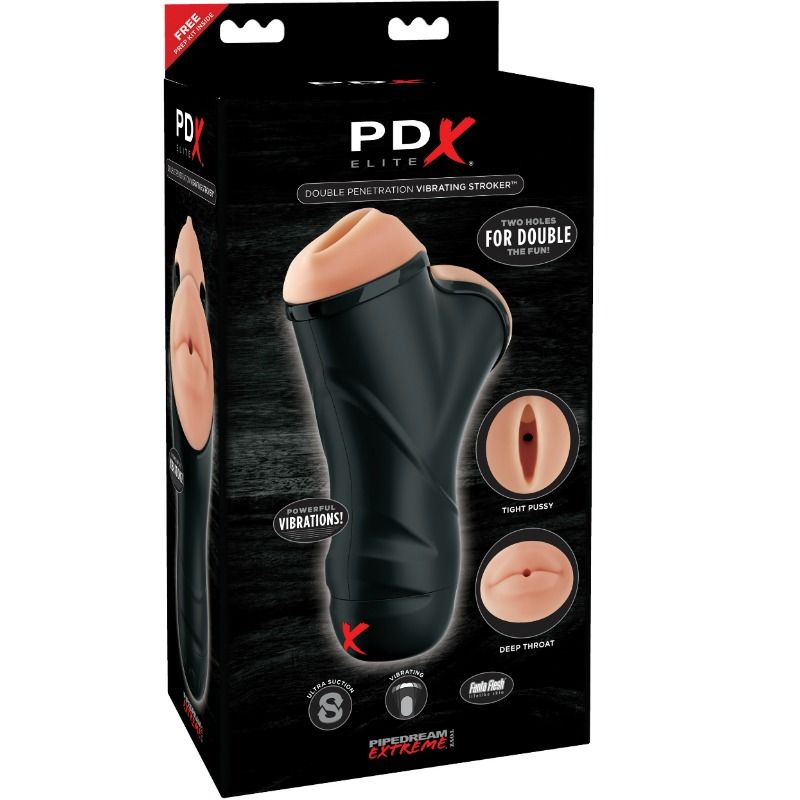 PDX ELITE – DOUBLE PENETRATION VIBRATING STROKER