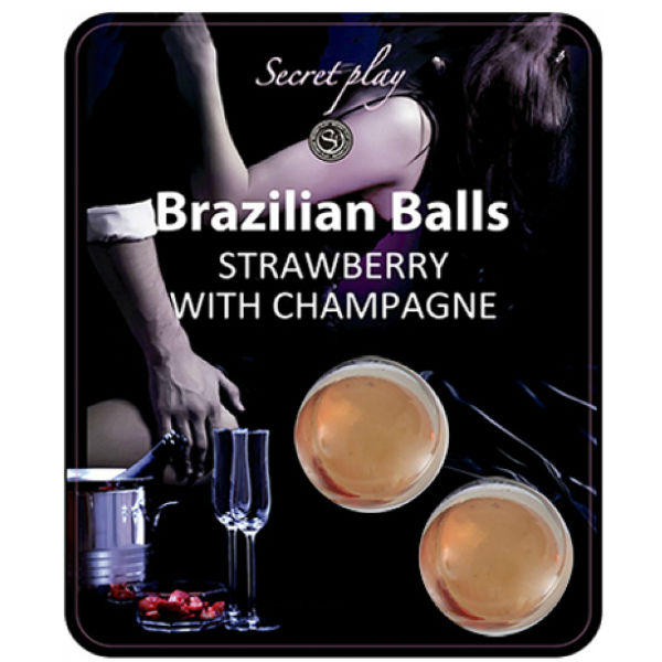 SECRETPLAY – STRAWBERRY AND CHAMPAGNE BRAZILIAN BALLS SET