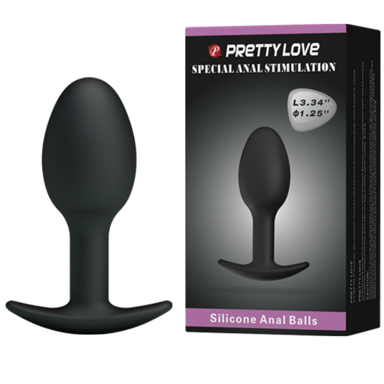 PRETTY LOVE – SILICONE ANAL PLUG 6.5 CM BLACK