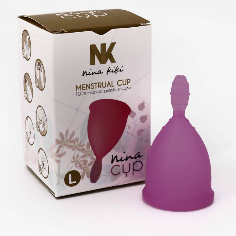 NINA KIKÍ – MENSTRUAL CUP PURPLE SIZE L 6 + 1 FREE