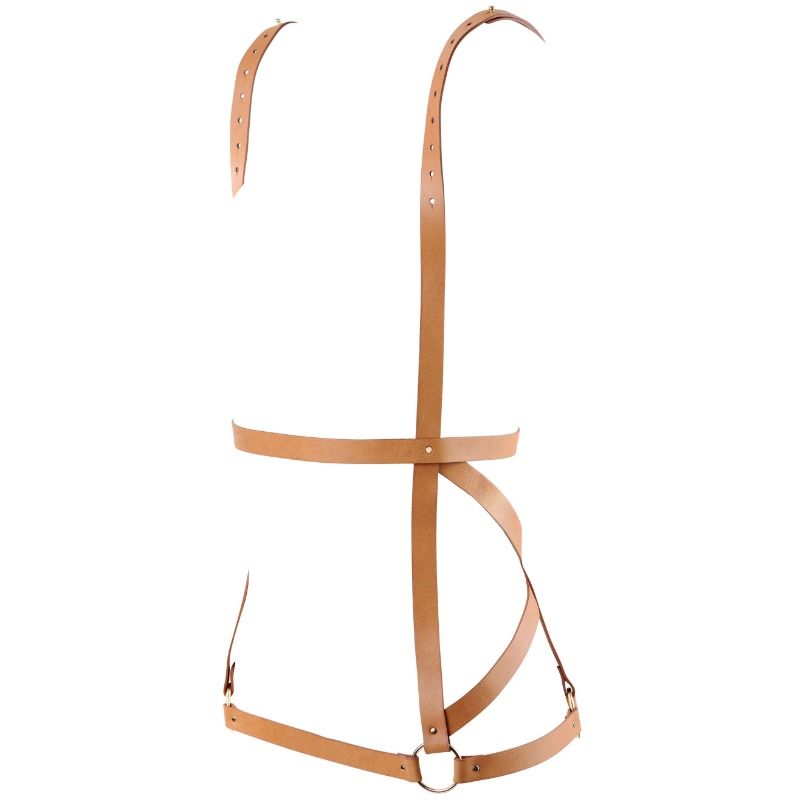 BIJOUX – INDISCRETS MAZE HARNESS DRESS SHAPE BROWN