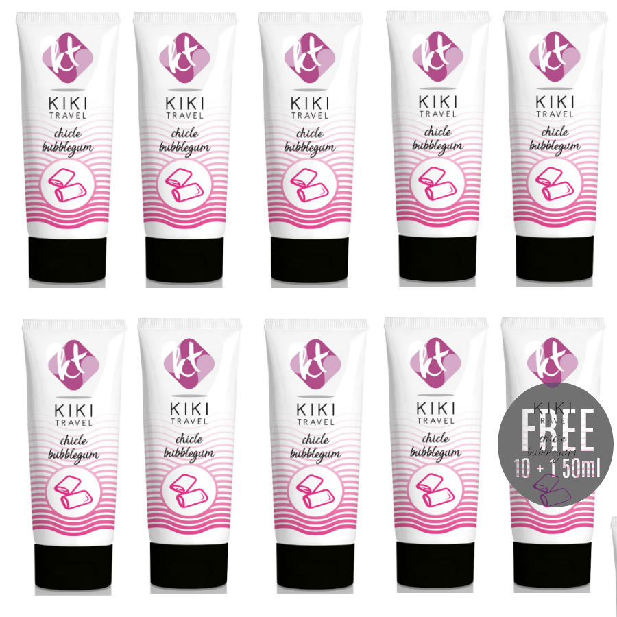 KIKÍ TRAVEL – GUM FLAVOR LUBRICANT 50ML 10 + 1 FREE