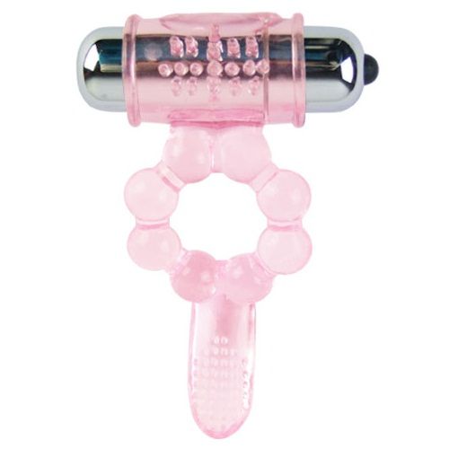 BAILE – SILICONE RING 10 TONGUE RHYTHMS WITH PINK VIBRATION