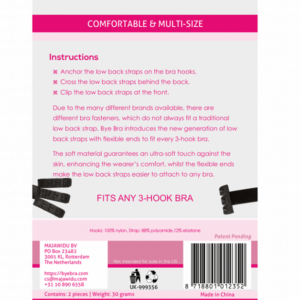 BYE-BRA – OPEN BACK BRA ADAPTER BLACK  WHITE