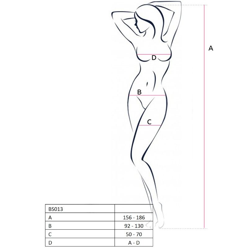 PASSION – WOMAN BS013 WHITE BODYSTOCKING ONE SIZE