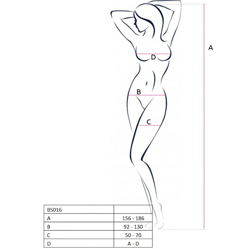 PASSION – WOMAN BS016 RED BODYSTOCKING ONE SIZE