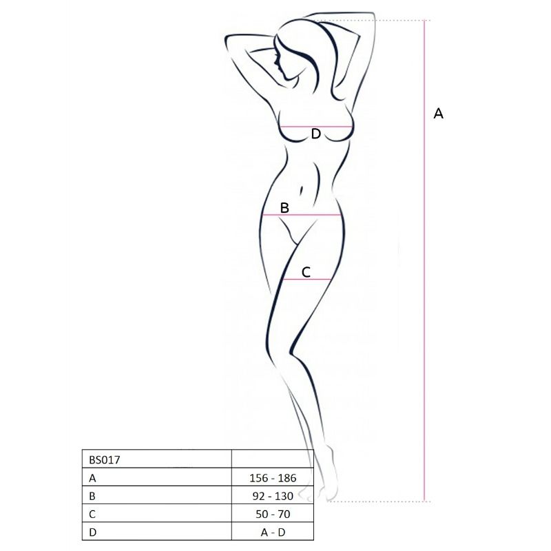 PASSION – WOMAN BS017 WHITE BODYSTOCKING ONE SIZE