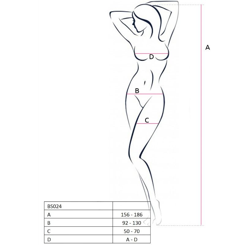 PASSION – WOMAN BS024 WHITE BODYSTOCKING ONE SIZE