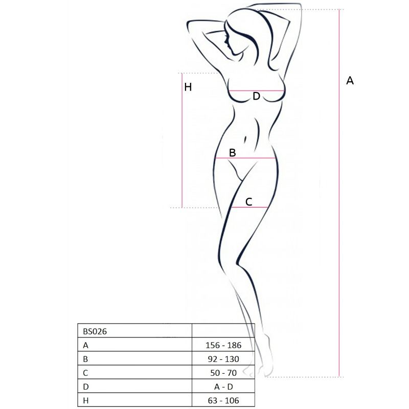 PASSION – WOMAN BS026 BODYSTOCKING WHITE DRESS STYLE ONE SIZE