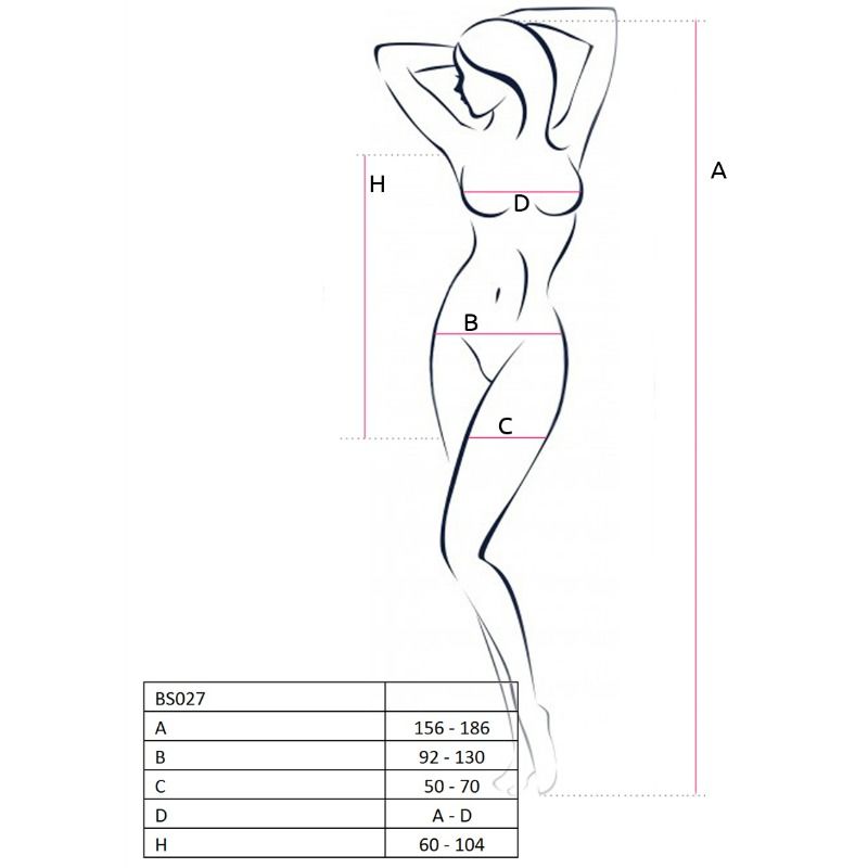 PASSION – WOMAN BS027 BODYSTOCKING RED DRESS STYLE ONE SIZE
