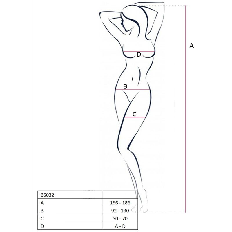 PASSION – WOMAN BS032 RED BODYSTOCKING ONE SIZE
