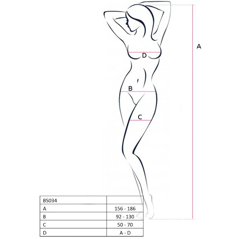 PASSION – WOMAN BS034 RED BODYSTOCKING ONE SIZE