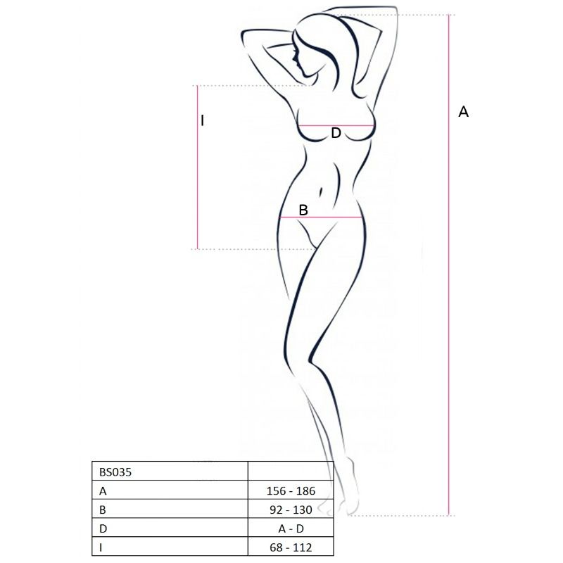 PASSION – WOMAN BS035 RED BODYSTOCKING ONE SIZE