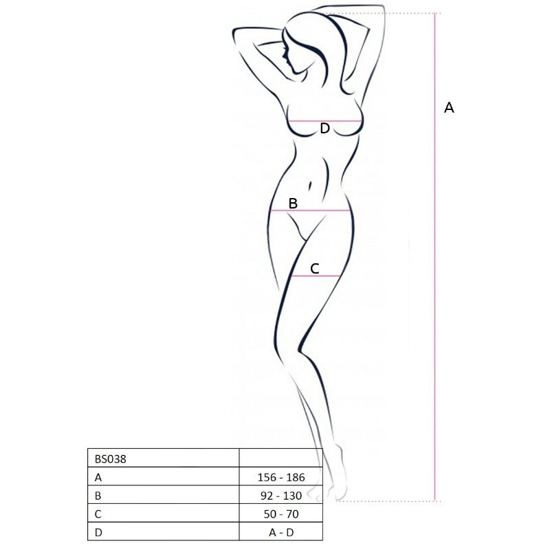 PASSION – WOMAN BS038 RED BODYSTOCKING ONE SIZE