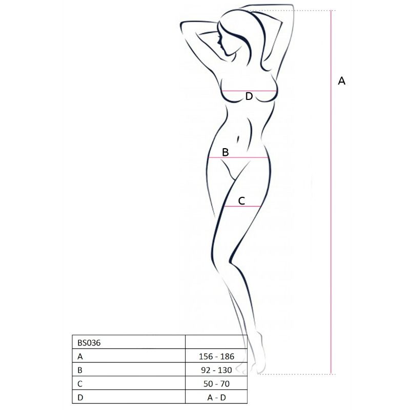 PASSION – WOMAN BS036 WHITE BODYSTOCKING ONE SIZE