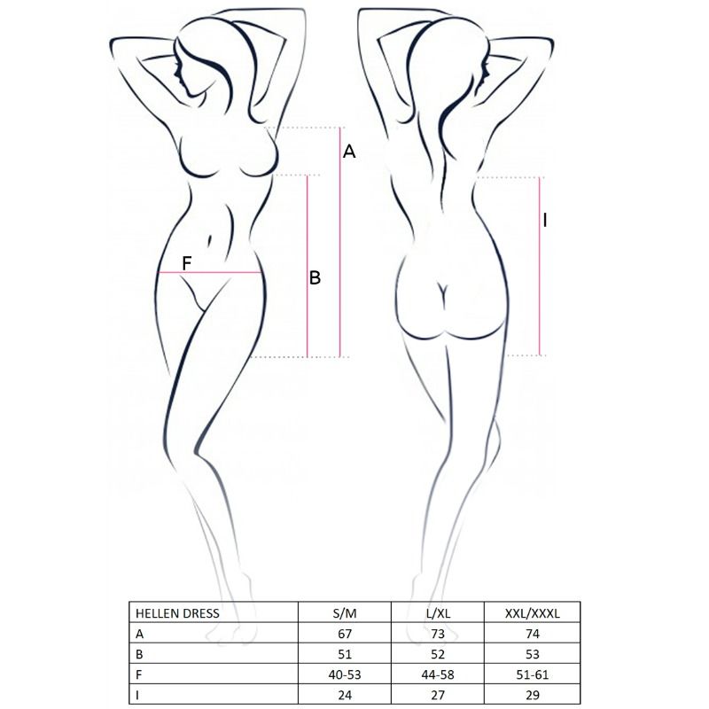 PASSION – WOMAN HELLEN VESTIDO Y TANGA TALLA L/XL