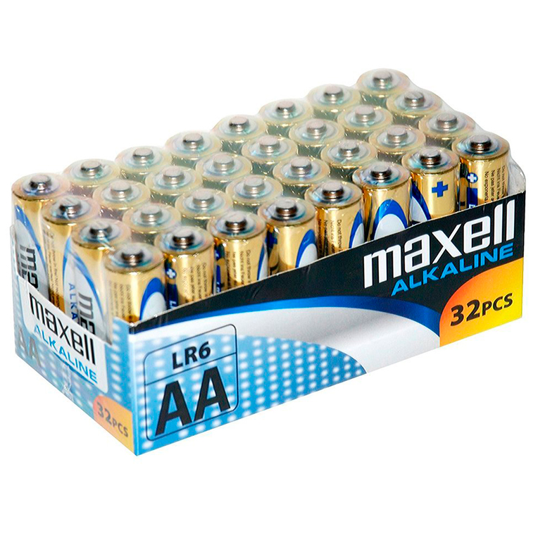 MAXELL – BATTERY ALCALINA AA LR6 PACK*32 UDS